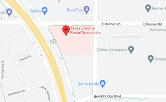 Map of Texas Colon & Rectal Specialists–Richardson